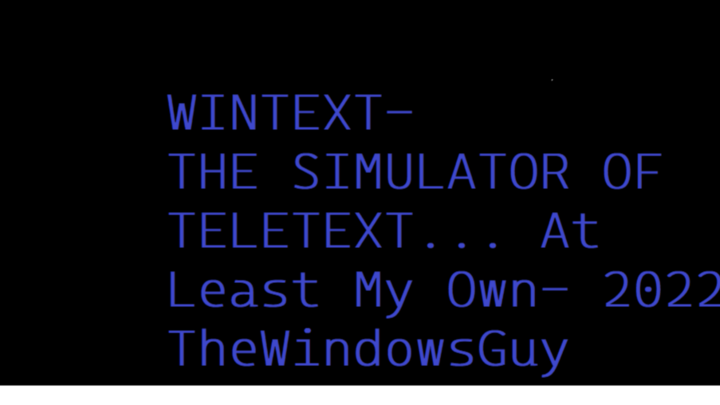 Wintext Version 1.00