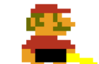 Mario pissing but pixel