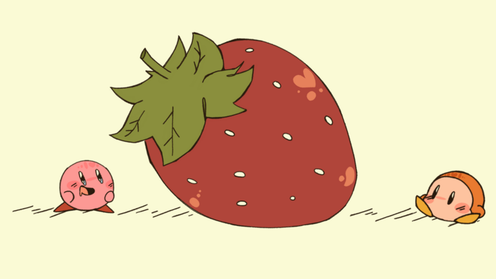 Kirby and Big Strawberry