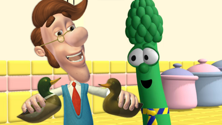 "Once when I was seven years old, I sat on a banana!" (VeggieTales x Jimmy Neutron Animation)