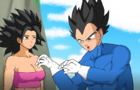 Vegeta and Caulifla: Vegeta need to play with it.