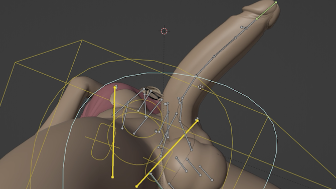 Creating a Spline IK Rig for Dongs in Blender