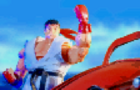Ryu beating the crap out of a car