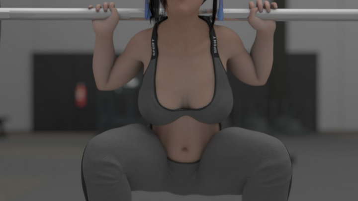 Tifa in the gym