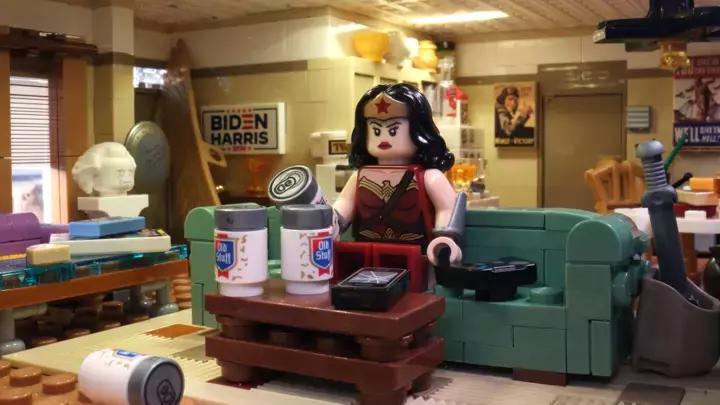 Lego Wonder Woman Watches Dune (2021)