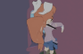 Monika stairs Falling down 3d ANIMATINO