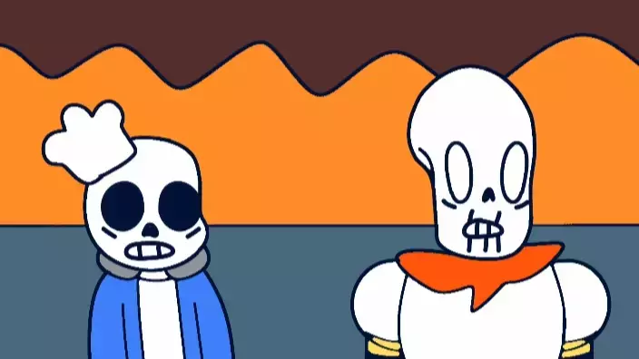 Sans burns the water