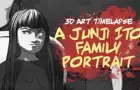 The Junji Ito family Portrait (A Blender Cinematic)