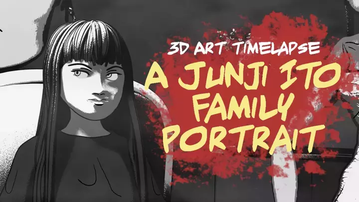 The Junji Ito family Portrait (A Blender Cinematic)