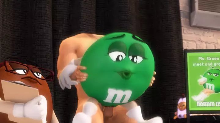 Green M&M eGirl by Sharko on Newgrounds