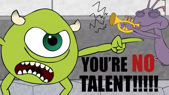NO TALENT! Angry Green Man Yells at Trumpet Player in NYC (Parody)