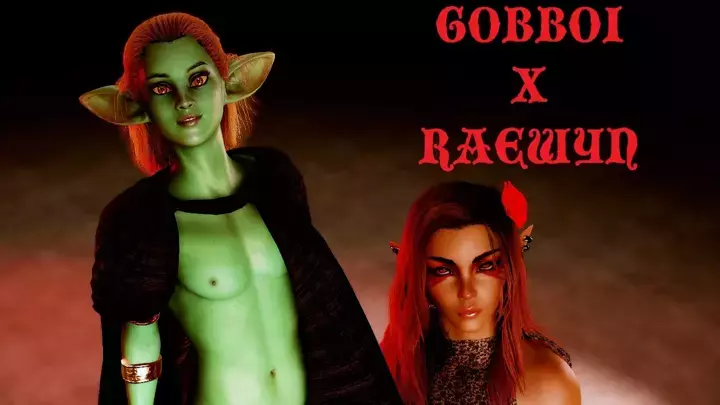 Gobboi x Raewyn (Goblin femboy x Elf girl)