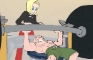 Krillin and 18 working out