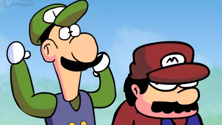 Luigi Gives Mario Some Encouragement (2023)