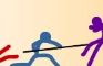 Master with stick