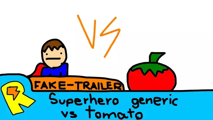 generic superhero vs tomato