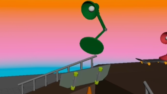 TONY HAWK LAMP SK8r (Luxo animation first partial 3D)