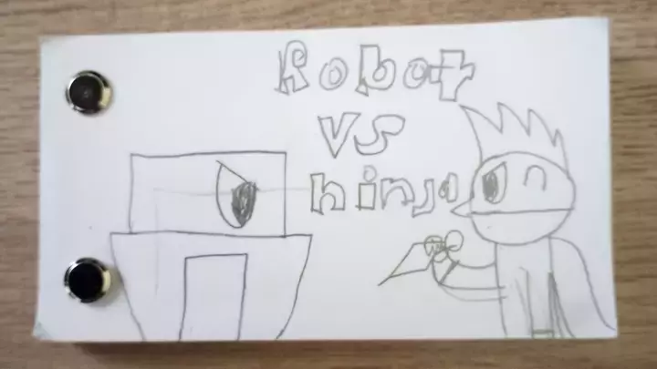 Robot vs Ninja flipbook