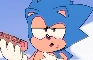 Sonic eating chilli dog
