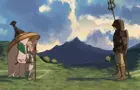Link and Impa Re-encounter - Zelda Tears of The Kingdom. Anime Ghibli Style