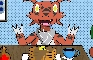 Blows up pancakes with mind Digimon edition