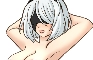 2B training (nude+eyepatch)