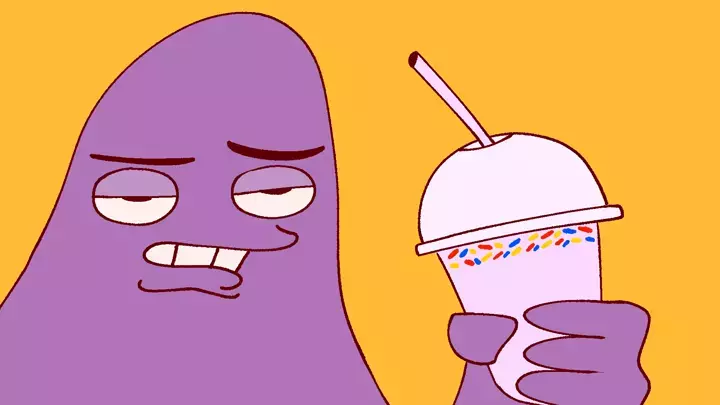 Grimace Tries the Shake!