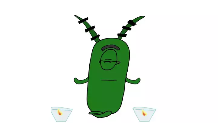 Plankton attempts meditation