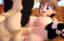 Uzaki-chan helping milk a bull