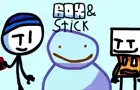 Box And Stick Shorts - Snowman