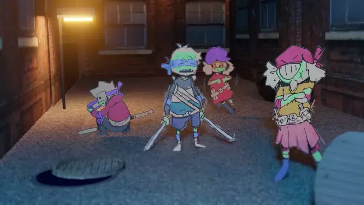 Fellas Cosplaying Ninja Turtles