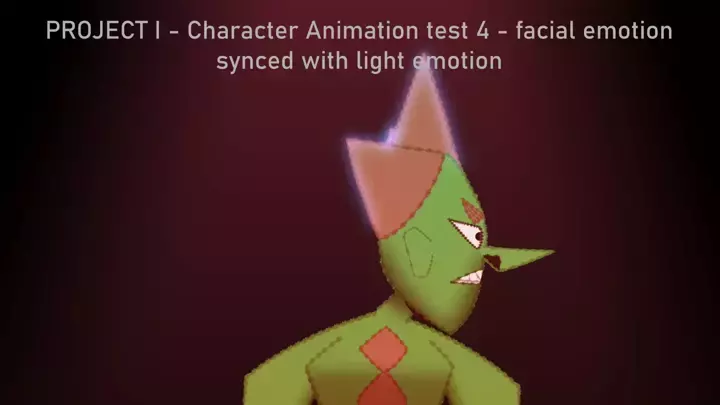 PROJECT I - Character Animation test 4 - facial emotion synced with lighting emotion
