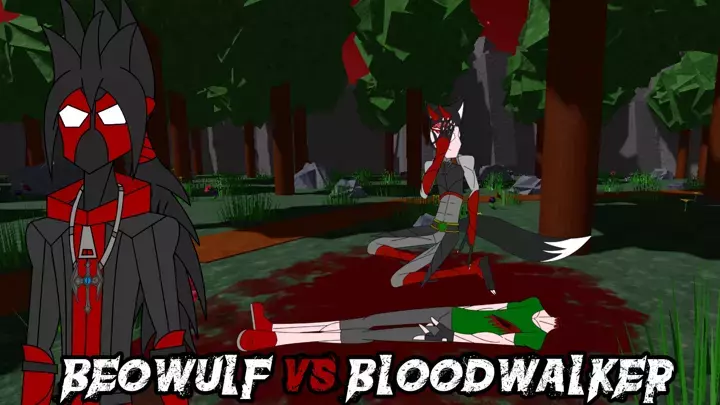 Beowulf vs Bloodstalker (fight animation)