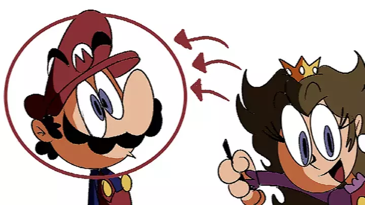Peach Draws Mario (gone wrong)