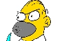 HOMER DOIN A NO NO