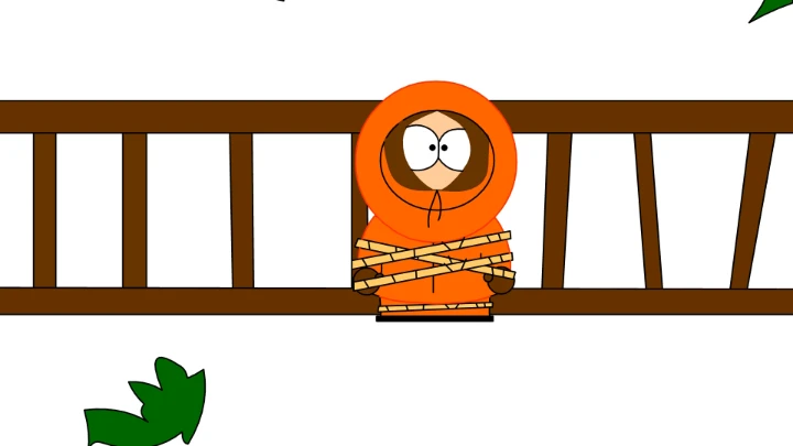 kenny gets hit by a train