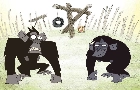 Two Worlds One Chimpanzee