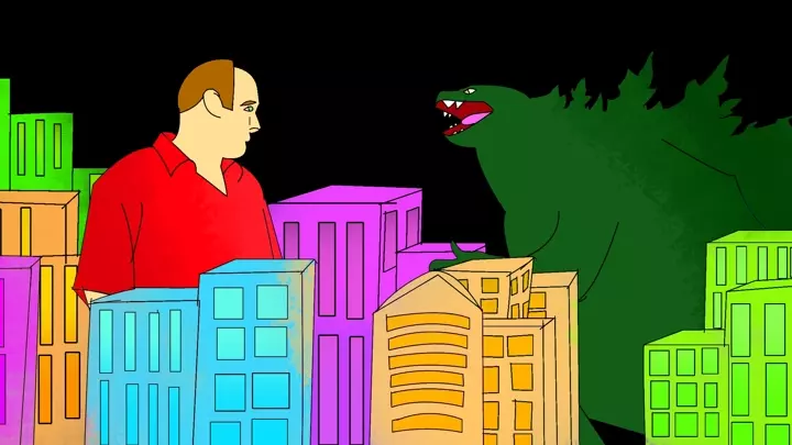 Tony Soprano vs Godzilla