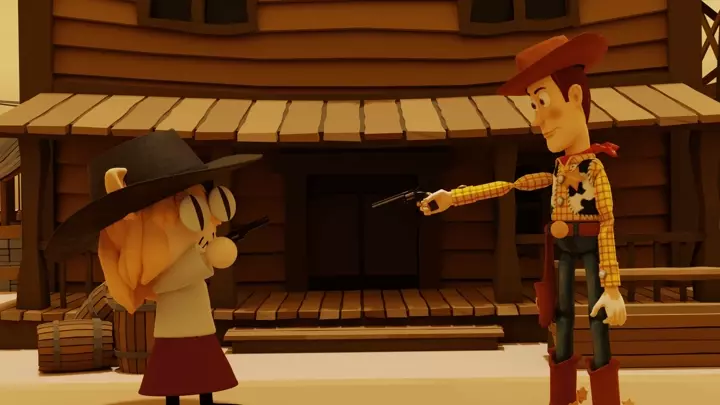 Cowboy Duel: Neco Arc vs Woody |animation|