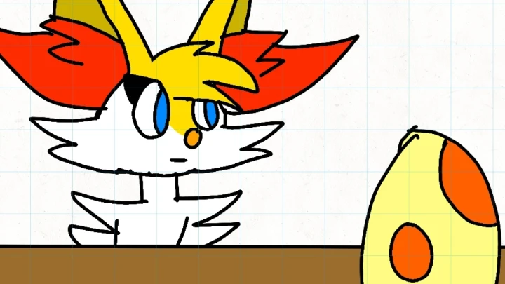 Braixen discovers an egg