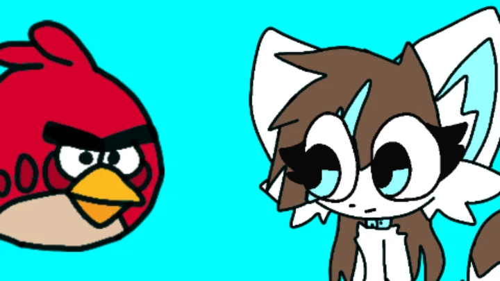 Catty and Rosie with angry birds mashup