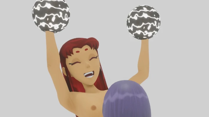 Raven and Starfire Ticklish Bonding