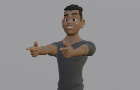 Finger Guns (with process) | Blender Animation Test