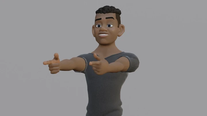Finger Guns (with process) | Blender Animation Test