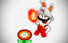 Rabbid Mario finds a Fire Flower 🔥