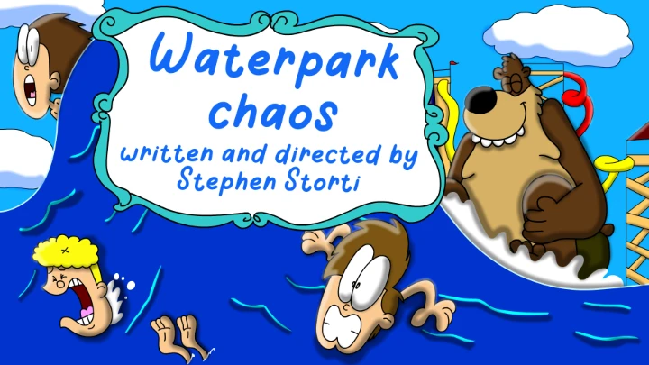 Ethan, Nathan, Larry and Elmer in Waterpark Chaos