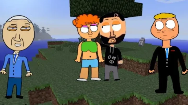 Ice Spice, Drake, Donald Trump and Biden play Minecraft