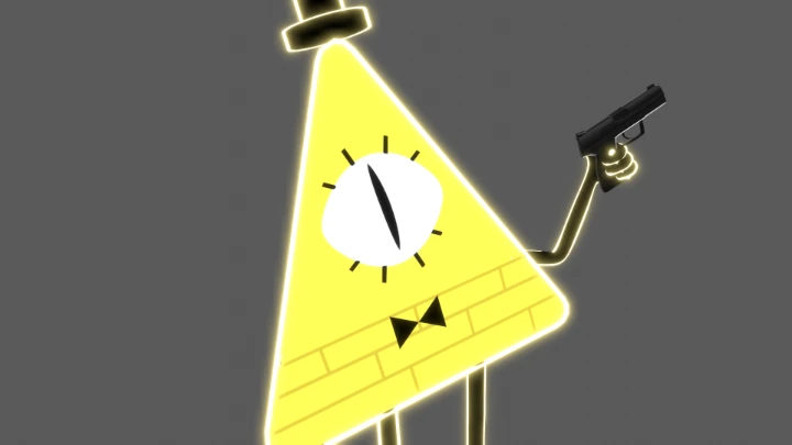 Bill Cipher has a gun! (Animation Test)