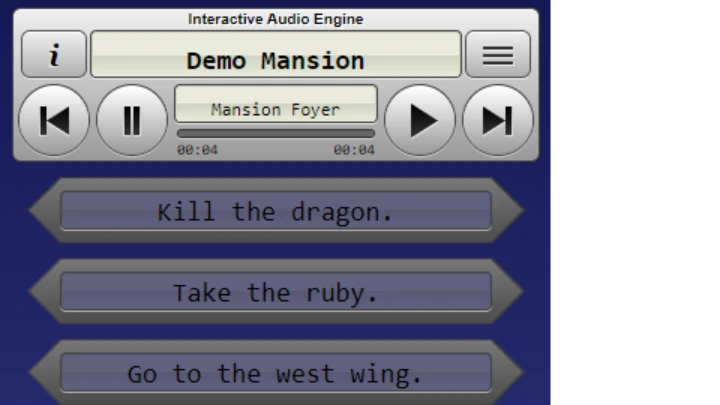 Interactive Audio Engine DEMO