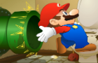 Mario falls down the wrong pipe